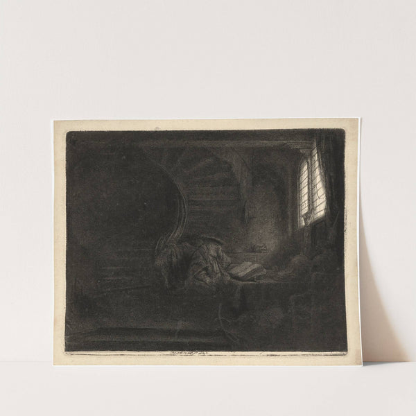 Saint Jerome in a dark Chamber by Rembrandt van Rijn