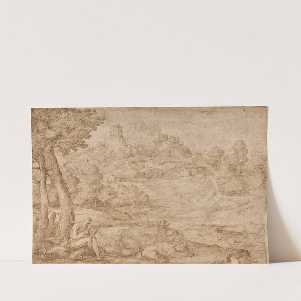 Saint Jerome in a Landscape (c. 1530) by Domenico Campagnola