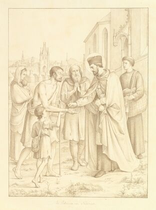 Saint Johannes Nepomuk Distributing Alms