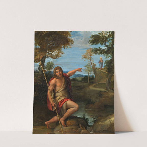 Saint John the Baptist Bearing Witness (ca. 1600) by Annibale Carracci