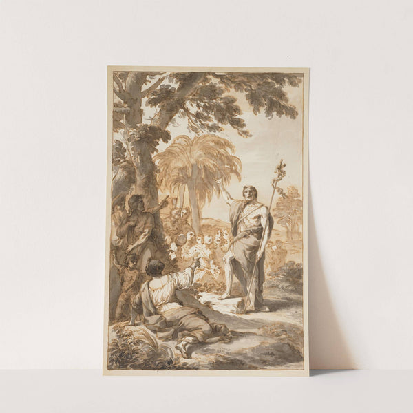 Saint John the Baptist preaching in the wilderness by Pietro Fancelli