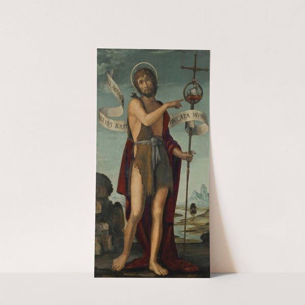 Saint John The Baptist, Standing In A Landscape by Bernardo Zenale