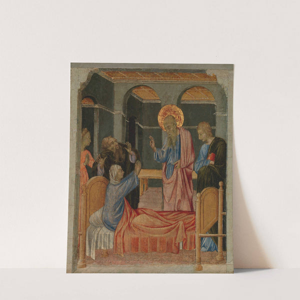 Saint John the Evangelist Raises Drusiana by Giovanni di Paolo