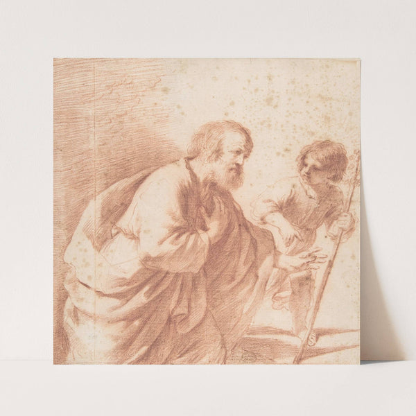 Saint Joseph Seen with his Flowering Staff, which is Held by the Christ Child (1591–1666) by Guercino
