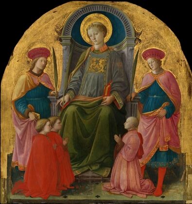 Saint Lawrence Enthroned with Saints and Donors