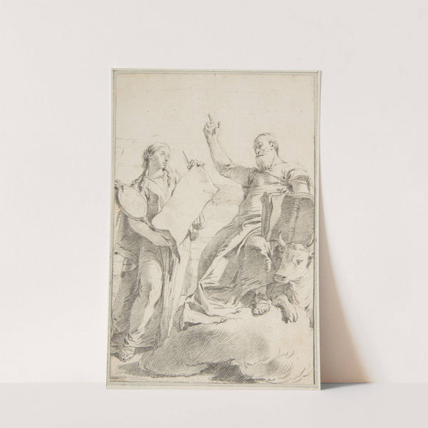 Saint Luke with a Female Allegorical Figure (1696–1770) by Giovanni Battista Tiepolo