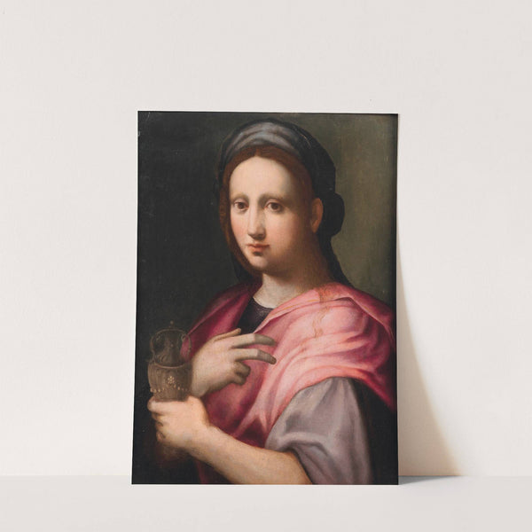 Saint Mary Magdalene holding an ointment vessel by Domenico Puligo