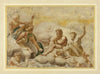 Saint Peter and other Seated Apostles, with Saint John the Evangelist Below