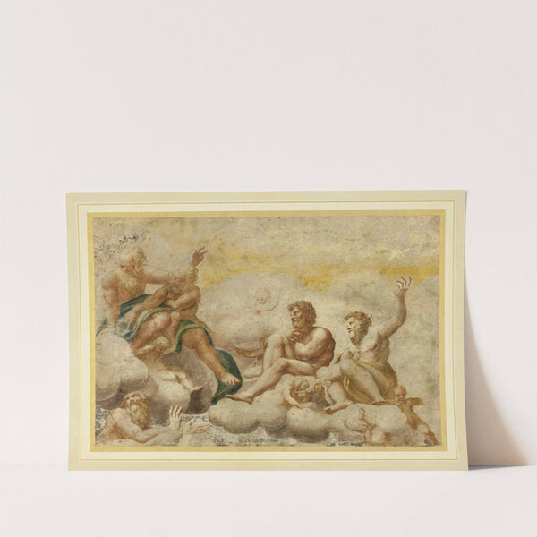 Saint Peter and other Seated Apostles, with Saint John the Evangelist Below by After Correggio