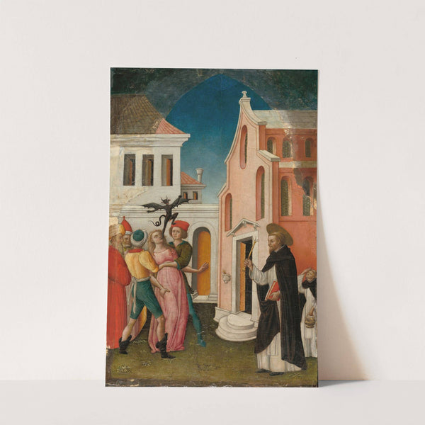 Saint Peter Martyr Exorcizing a Woman Possessed by a Devil (1445-55) by Antonio Vivarini