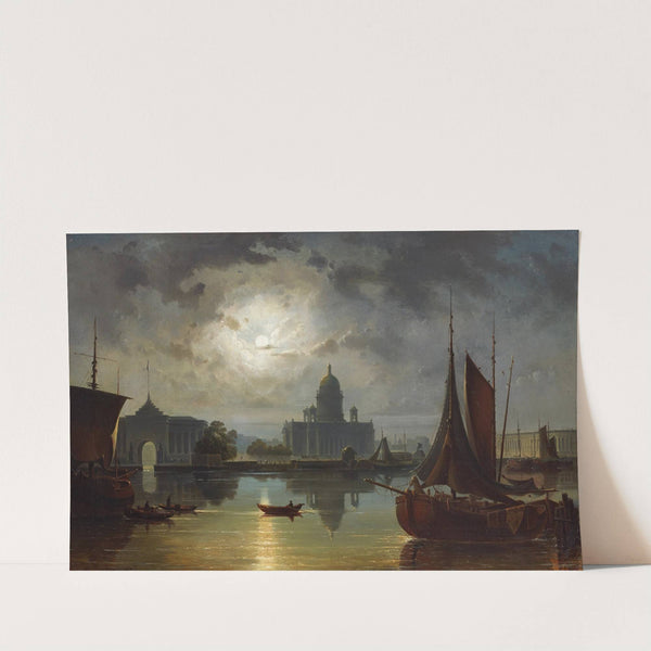 Saint Petersburg in Moonlight by Joseph Andreas Weiss