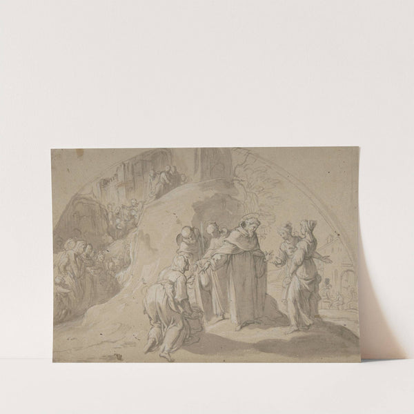 Saint Philip Benizi Converting Two Wicked Women at the City of Todi by Bernardino Poccetti