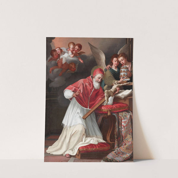 Saint Pius V and the miracle of the Crucifix by Roman School