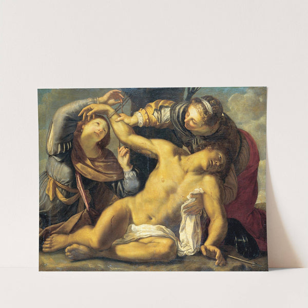 Saint Sebastian Being Cured by Saint Irene and a Servant (ca. 1605 – 1610) by Carracci School