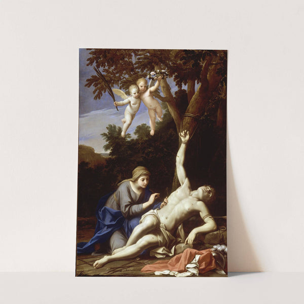 Saint Sébastien soigné par Irène by Marcantonio Franceschini