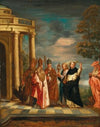 Saint Thomas Aquinas With Saints Ambrose, Augustine, Pope Gregory The Great And Jerome Contemplating The Blessed Sacrament