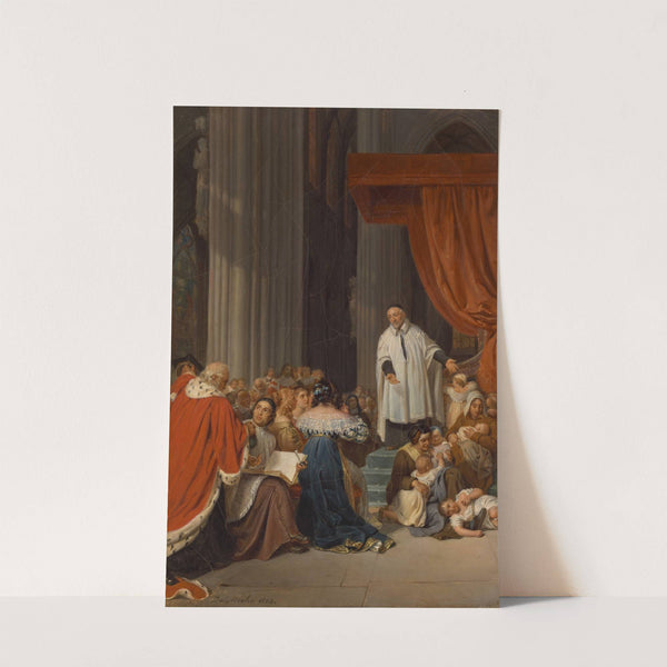 Saint Vincent de Paul Preaching to the Court of Louis XIII on Behalf of the Abandoned Children by Paul Delaroche