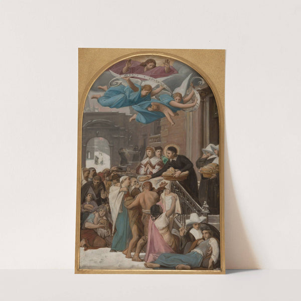 Saint Vincent de Paul secourant les Lorrains après la guerre de 1637 by Jean Lecomte du Nouÿ