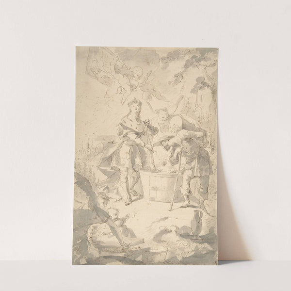 Saint Wenceslas at the Vintage, Attended by Angels and Putti (mid-18th–late 18th century) by Franz Anton Maulbertsch