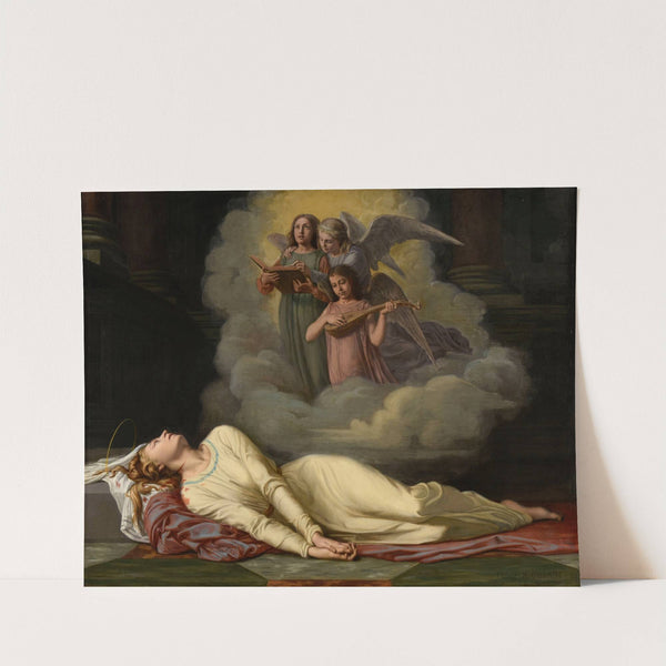 Sainte Cécile mourante entend un concert céleste by Prosper Guérin