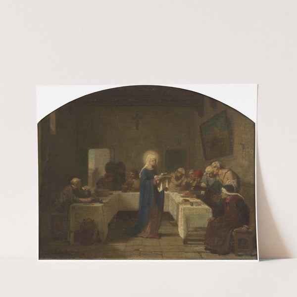 Sainte Elisabeth de France servant les pauvres by Désiré François Laugee