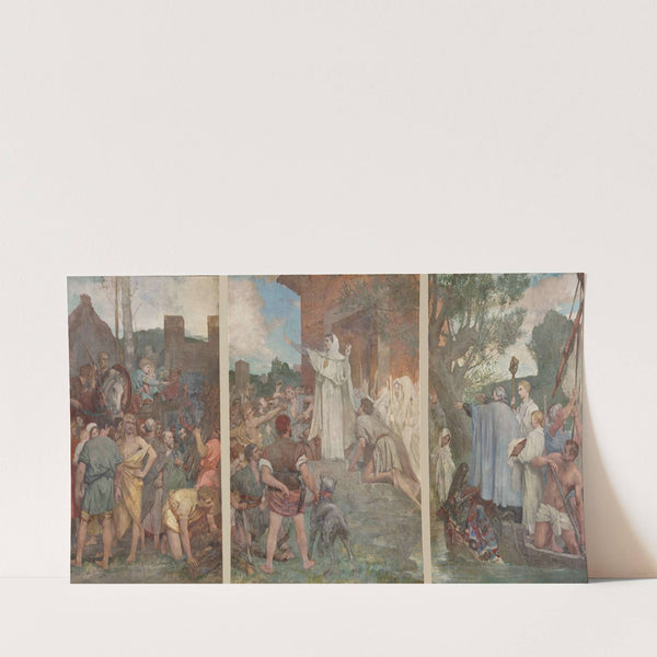 Sainte Geneviève calmant les Parisiens (1874-1891) by Jules Elie Delaunay