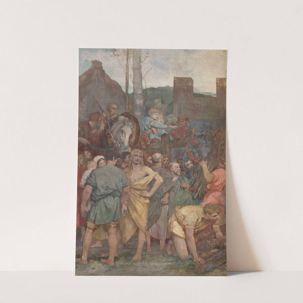 Sainte Geneviève calmant les Parisiens (1874-1891) by Jules Elie Delaunay