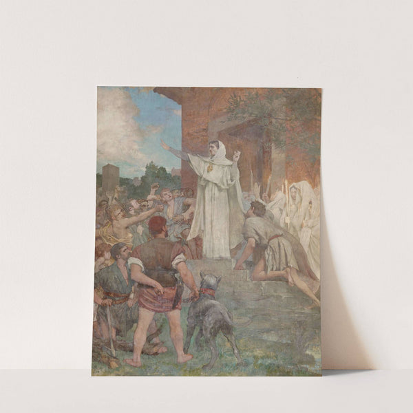 Sainte Geneviève calmant les Parisiens (1874-1891) by Jules Elie Delaunay