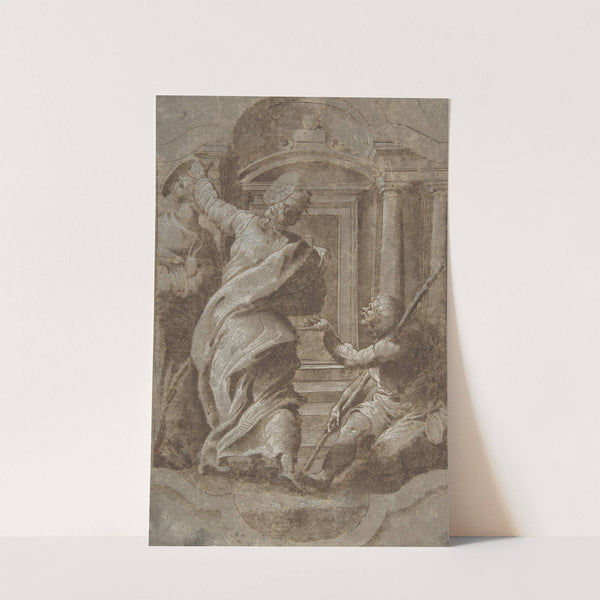 Saints Peter and John Healing a Cripple at the Gate of the Temple by Perino Del Vaga