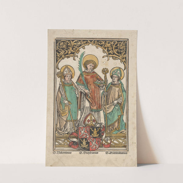 Saints Valentine, Stephen, and Maximilian, the Patron Saints of Passau (1503–5) by Hans Burgkmair The Elder