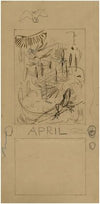 Salamander in het water, april