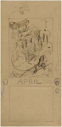 Salamander in het water, april