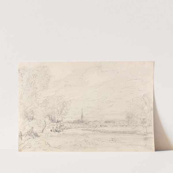 Salisbury Cathedral From the Meadows by John Constable