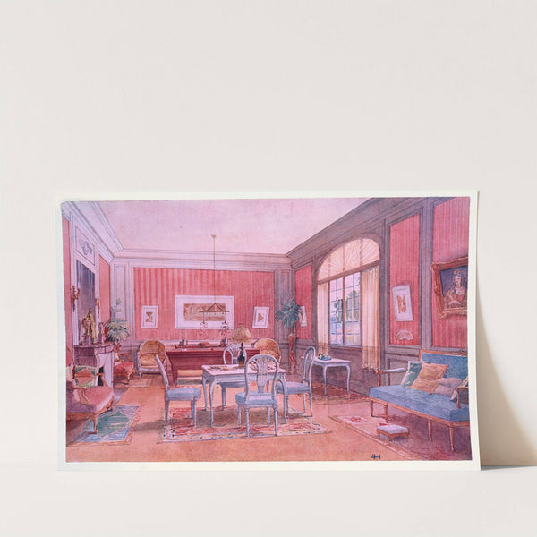 Salle de billard de campagne…. (1907) by Georges Rémon