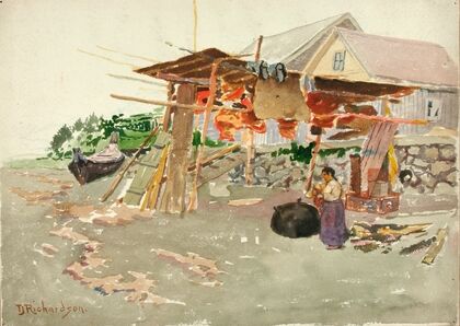 Salmon Drying, Indian Village, Alaska — size preview