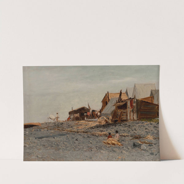 Salmon Fishery Village by Albert Bierstadt