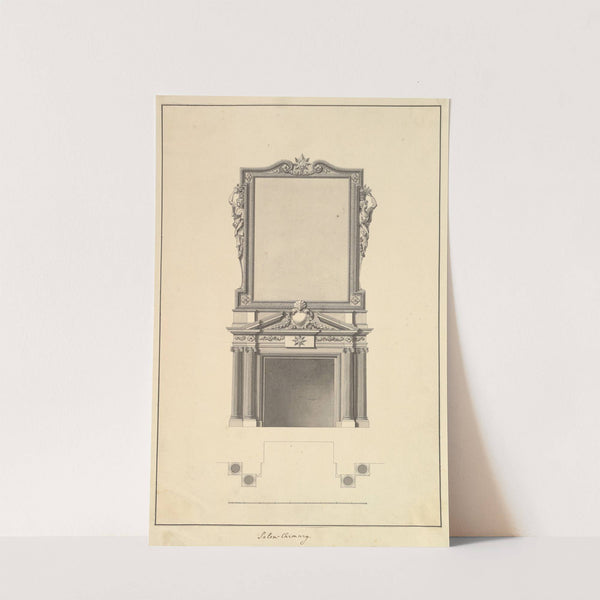 Salon Chimney, Houghton Hall, Norfolk, Elevation by Isaac Ware