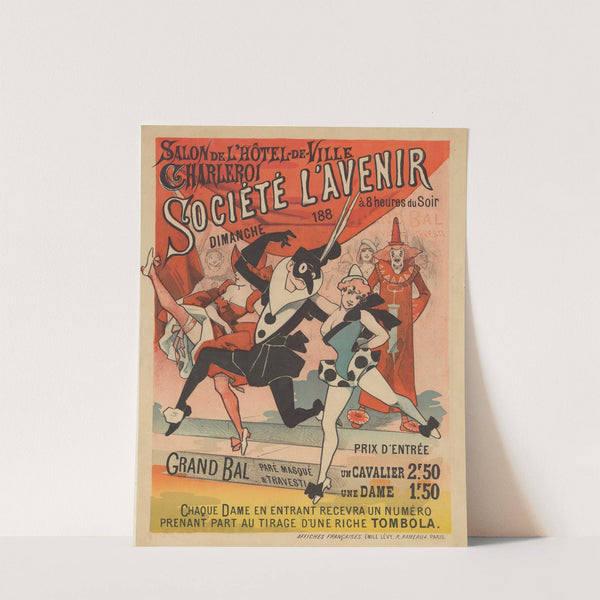 Salon de l’Hôtel de ville, Charleroi. Société l’Avenir, Grand bal (1888) by Imp. Emile Lévy