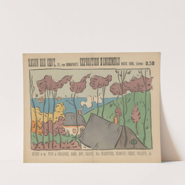 Salon des Cent, 31 rue Bonaparte. Exposition d’ensemble, mars 1895 (1895) by Philibert-Paul Charbonnier