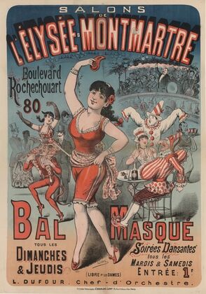 Salons de l’Elysée Montmartre. Bal masqué tous les dimanches et jeudis. soirées dansantes, tous les mardis et samedis (1886)