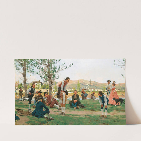 Saltarello Cavallucio (A Game Of Leapfrog) (1887) by Raffaello Sorbi