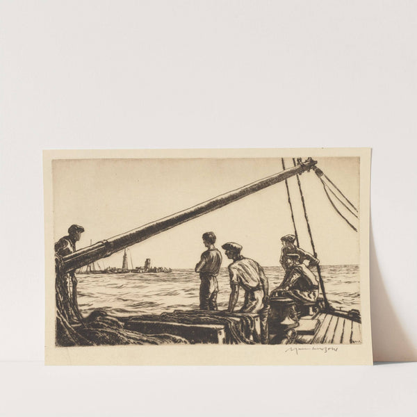 Salvage Men Approaching a Torpedoed Ship (1919) by Muirhead Bone