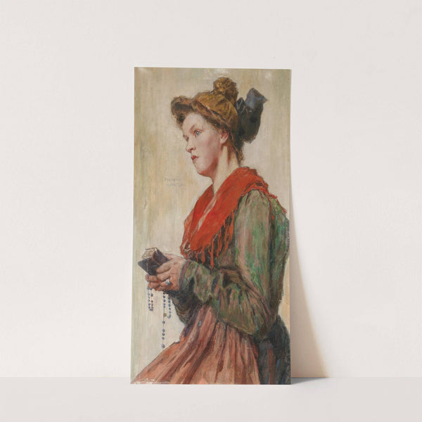 Salzburgerin mit Goldhaube und Gebetsbuch by Theodor Josef Ethofer