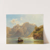 Salzkammergut, a Boat Trip on Lake Hallstättersee, Hallstatt in the Background by Anton Hlavacek