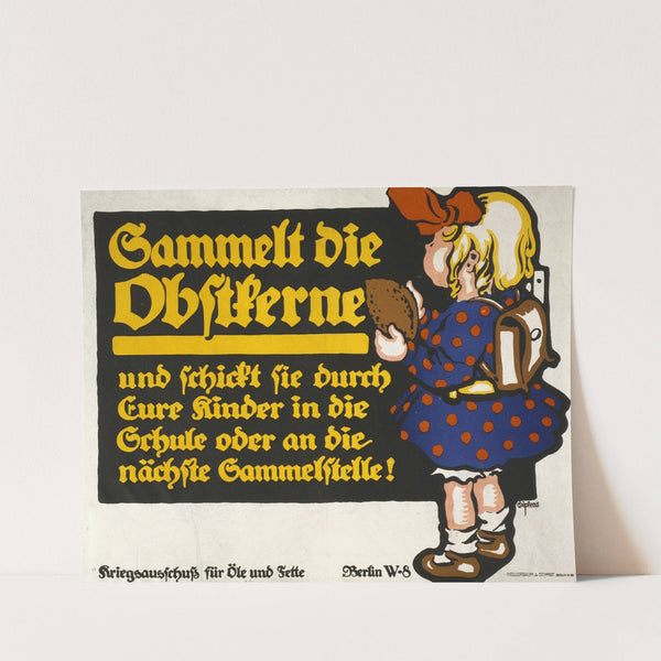 Sammelt die Obstkerne (1916) by Julius Gipkens