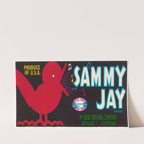 Sammy Jay Brand Citrus Label (1930s)