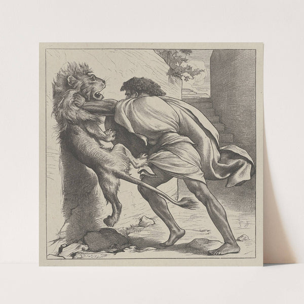 Samson and the Lion (1865–81) by Frederic Leighton