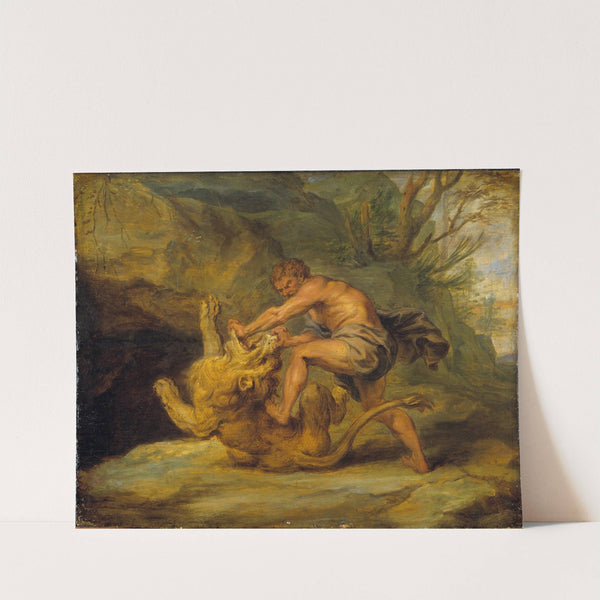 Samson and the Lion. Study by Follower of Peter Paul Rubens