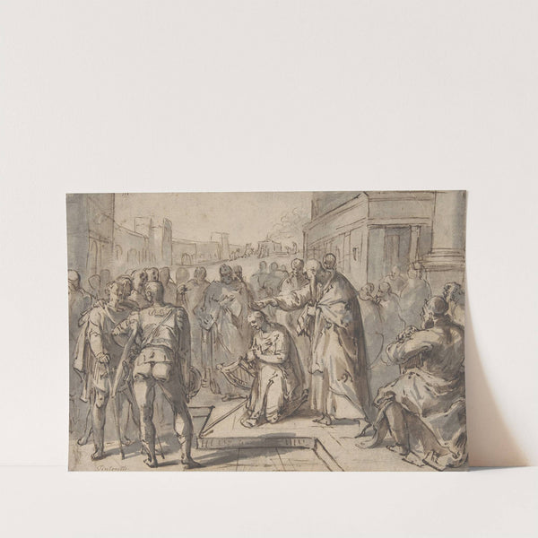 Samuel Annointing David (ca. 1591) by Karel Van Mander