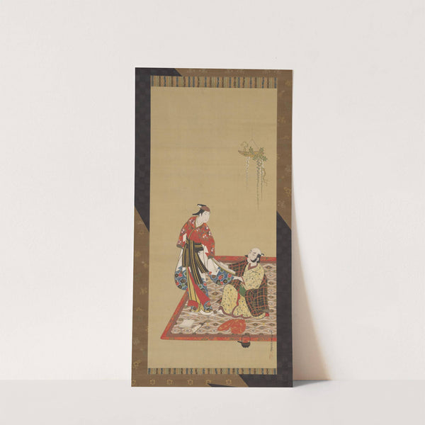 Samurai and Wakashu (Male Youth) by Miyagawa Isshō